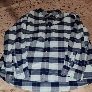 St. John's Bay Blue Casual Button Down Shirt
